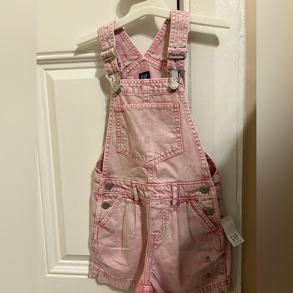 GAP Kids Pink Denim Overalls